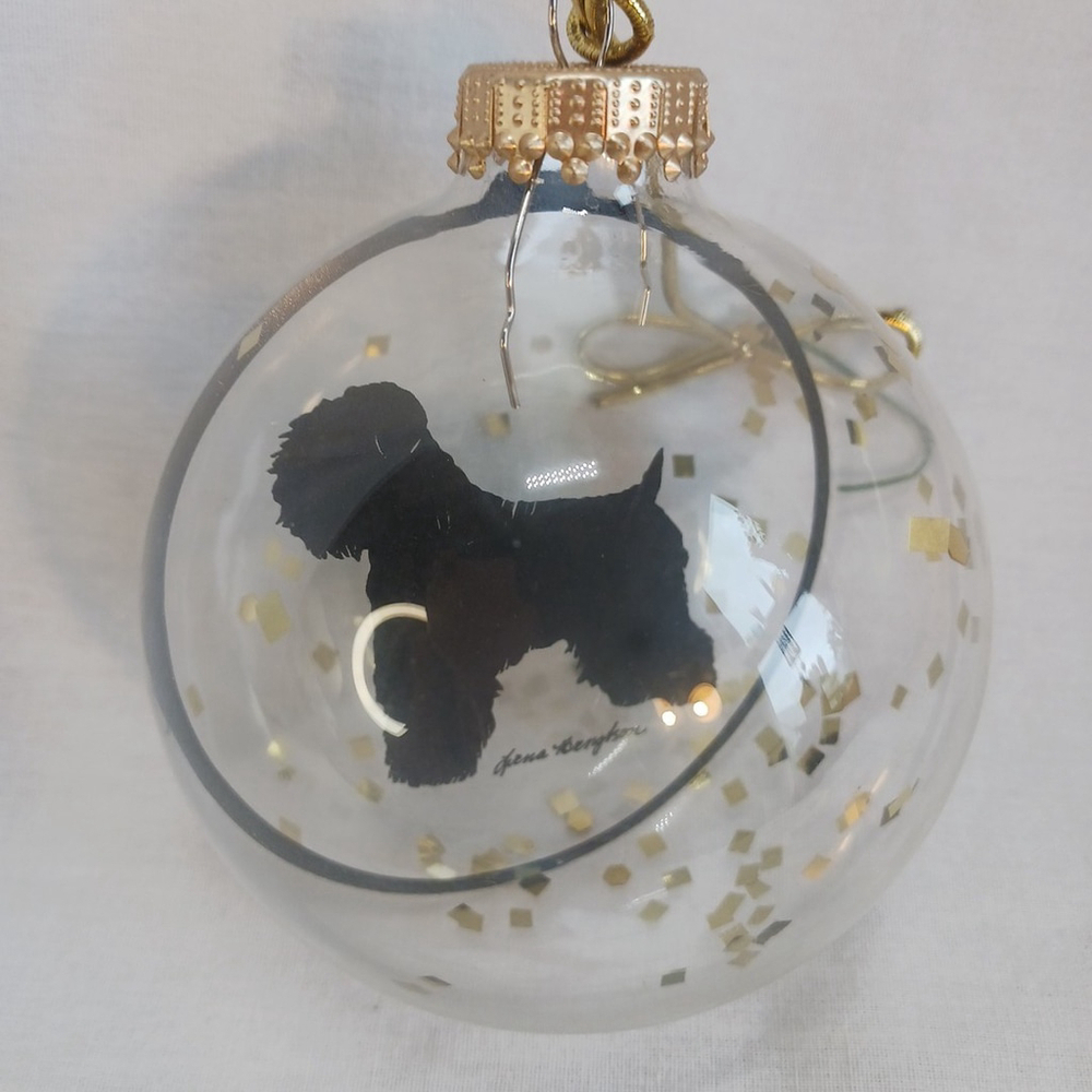 Lena Bengtson Giant Schnauzer Gold Glitter Ornament